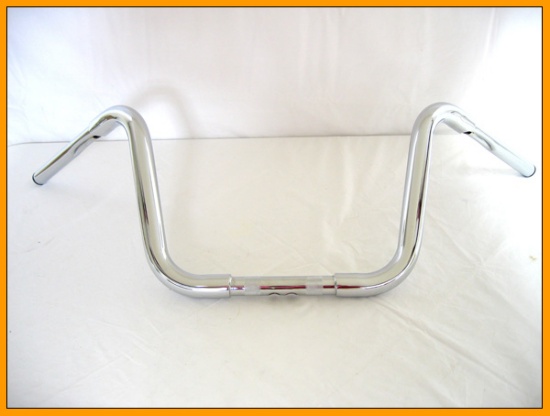 Chrome 1-1/4 In. Diameter Ape Hanger Handlebar With 12.5 Rise For 1982 Thru 2009 Harley Models (exc