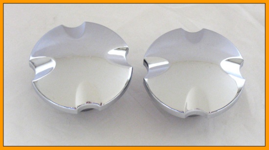 Chrome Billet Maltese Cross Gas Cap Set For Mid 1996 Thru 2009 Most Harley Models (pair)