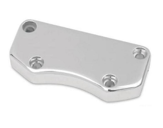 Chrome Riser Top Clamp Squared Off Stlye For Harley 1974 Thru 2012 Most Models