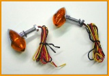 Chrome Bullet Led Marker Lights Amber Side Lenses