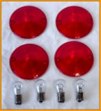 Red Turn Signal Lens Kit For Harley 1986 To Present Touring & Heritage Softail Models