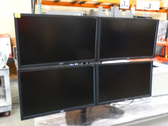 4 Panel computer stand w/4 monitors