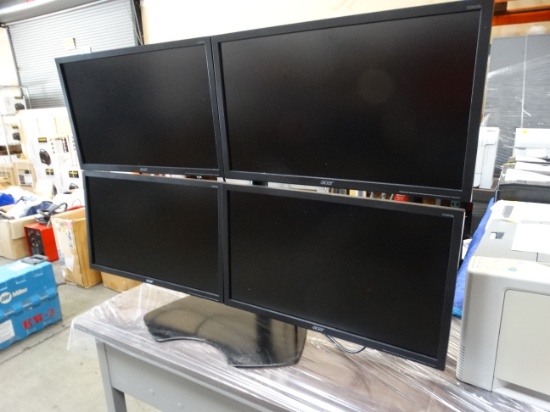 4 Panel computer stand w/4 monitors