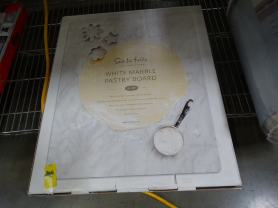 SURLA Table with white Marble Pastry Board