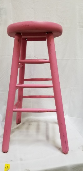 Stool (painted pink)