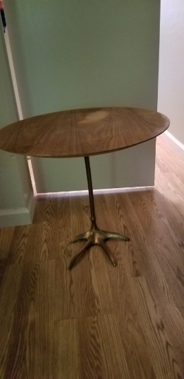 Solid Brass Single Footed Ostrich Leg table