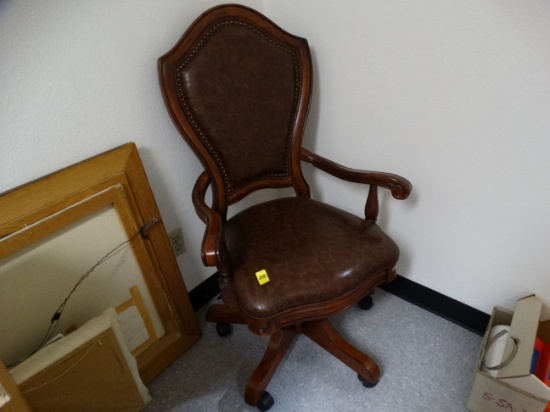 Brown Leatherlike Office Chair
