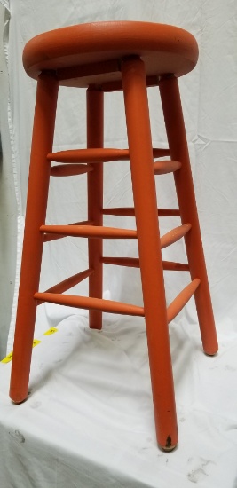 Stool (painted burnt orange)