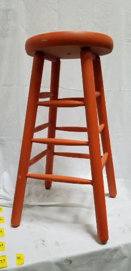 Stool (painted burnt orange)