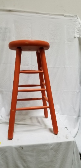 Stool (painted burnt orange)