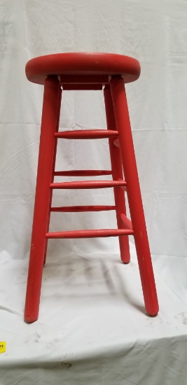 Stool (painted rose/red)