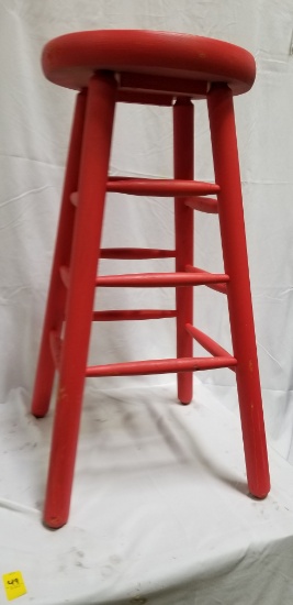 Stool (painted rose/red)