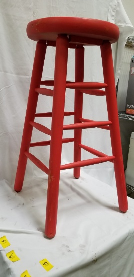 Stool (painted rose/red)