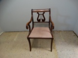 6 Harp Chairs & Table W/leaf