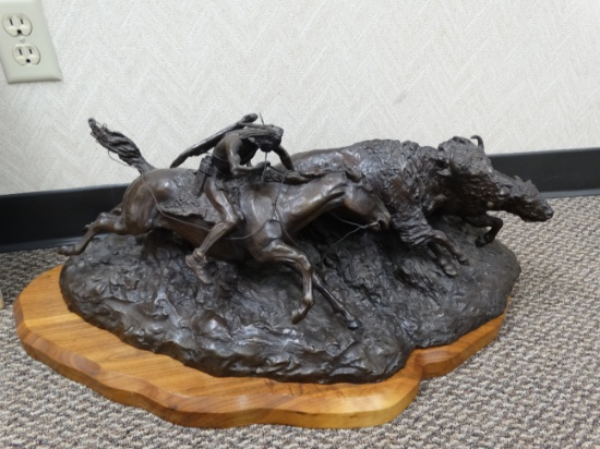 Bronze Sculpture "The Buffalo Runner"