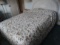 Bed w/ White Wicker Headboard, 2 Stools, Hanging Lamps, Bookself