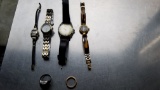 Group Lot of Watches and 2 Rings