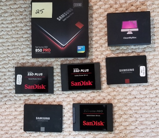 (7) SSD Hard drives