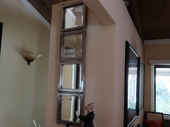 Glass Mirror with Metal Frame