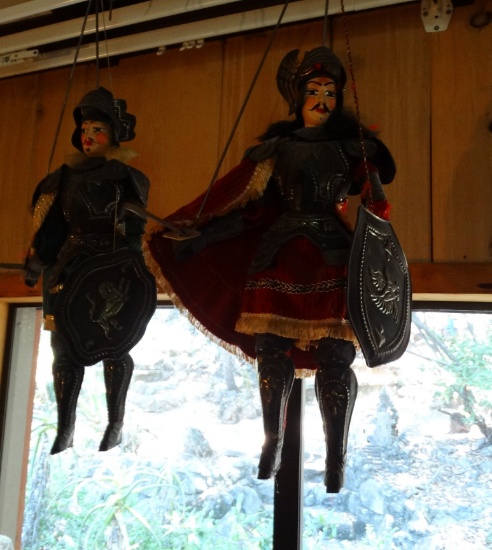 2 Marionettes w/ Wall Plaque