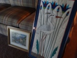 Quilt work and Needlepoint (Framed)