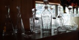 (2) Beautiful Bohemian Cut Crystal Decanters with Stoppers