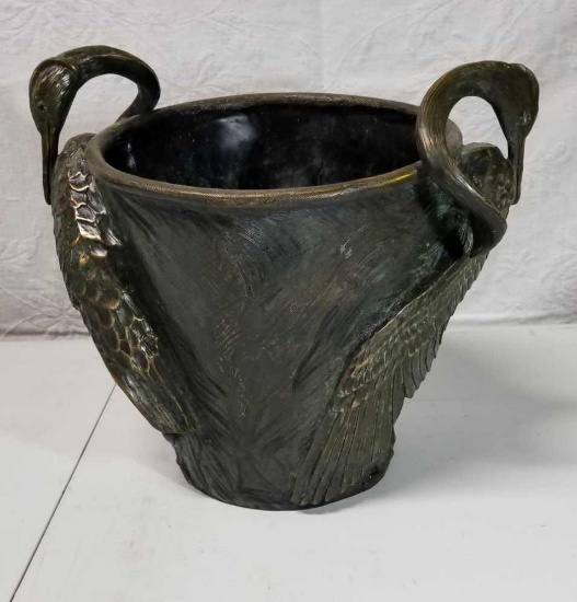 Bronze Pelican Vase