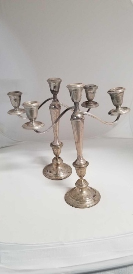 Silver Candle Holder and Candelabra