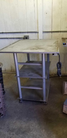 Aluminum Table with Electricity