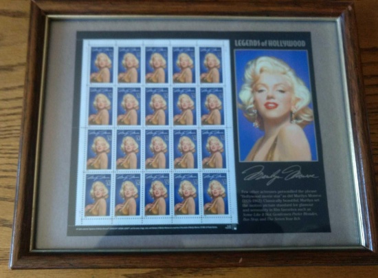 Framed Marilyn Monroe Stamps