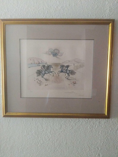 Salvador Dali Picture Signed Etching