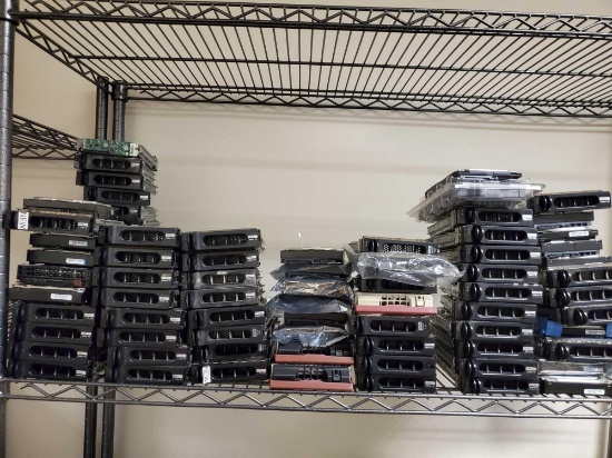 Shelf of SATA Harddrives