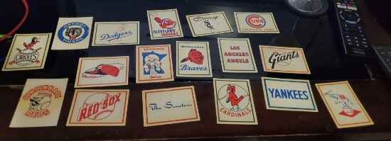 1960 Fleer Baseball Team Logo Decals