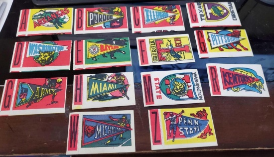 1961 College Football Flocked Stickers