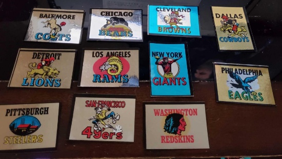 1960 Topps NFL Team Logo Metallic Stickers