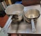 4 STOVE TOP POTS w/ handles