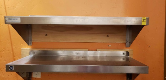 5 STAINLESS STEEL SHELVING UNITS