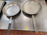 2 OVERSIZED FRYING PANS