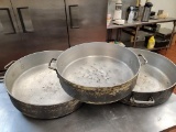 3 OVERSIZED STOVE TOP PANS