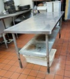 STAINLESS STEEL PREP TABLE