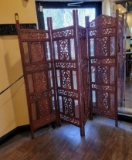 WOOD 4 PANEL ROOM DIVIDER SCREEN