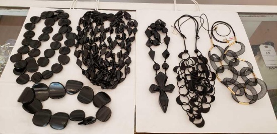BLACK EVENING NECKLACES