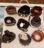 LEATHER BELTS WITH STYLISH BUCKLES