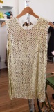 ELLA LUNA GOLD SEQUINED COCKTAIL DRESS