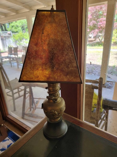 SMALL ASIAN STYLE BRASS LAMP