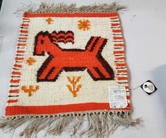 HAND MADE FLAX WOOL TAPESTRY
