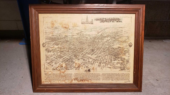 VINTAGE SAN JOSE, CA 1892 MAP