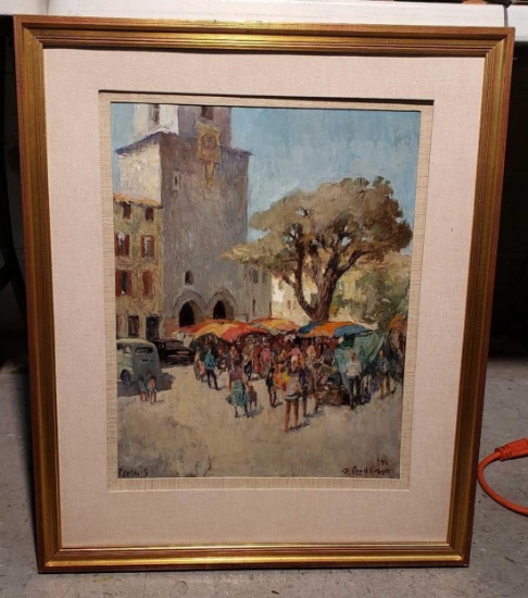 OIL ON BOARD UMBRELLA'S