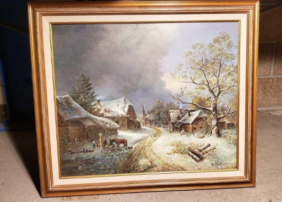 OIL ON CANVAS Signed L. Coutourier