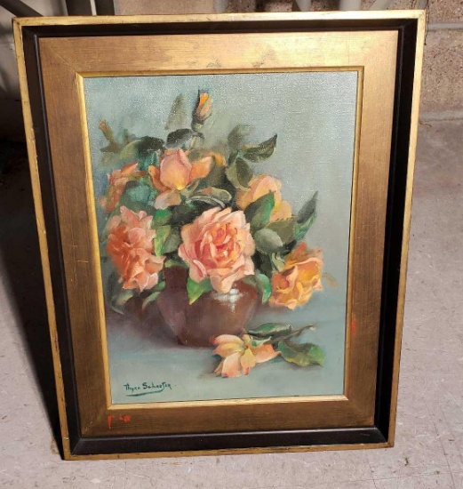 Oil Painting "The Roses" by THYRA SHAEFER